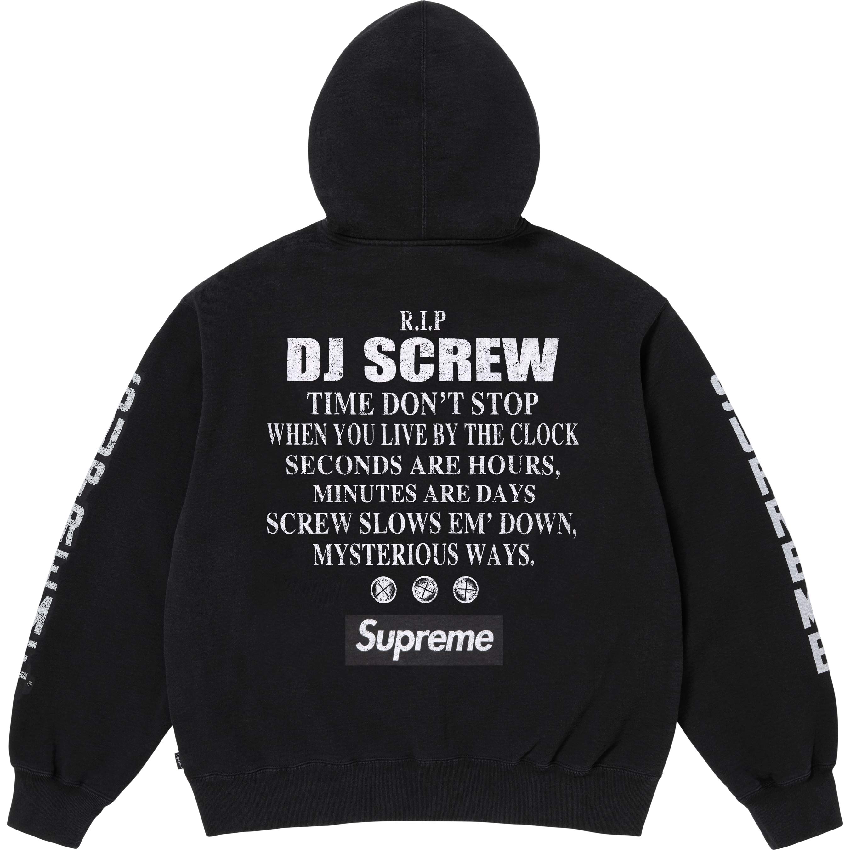 Supreme/DJ Screw Zip Up Hooded Sweatshirt view 3